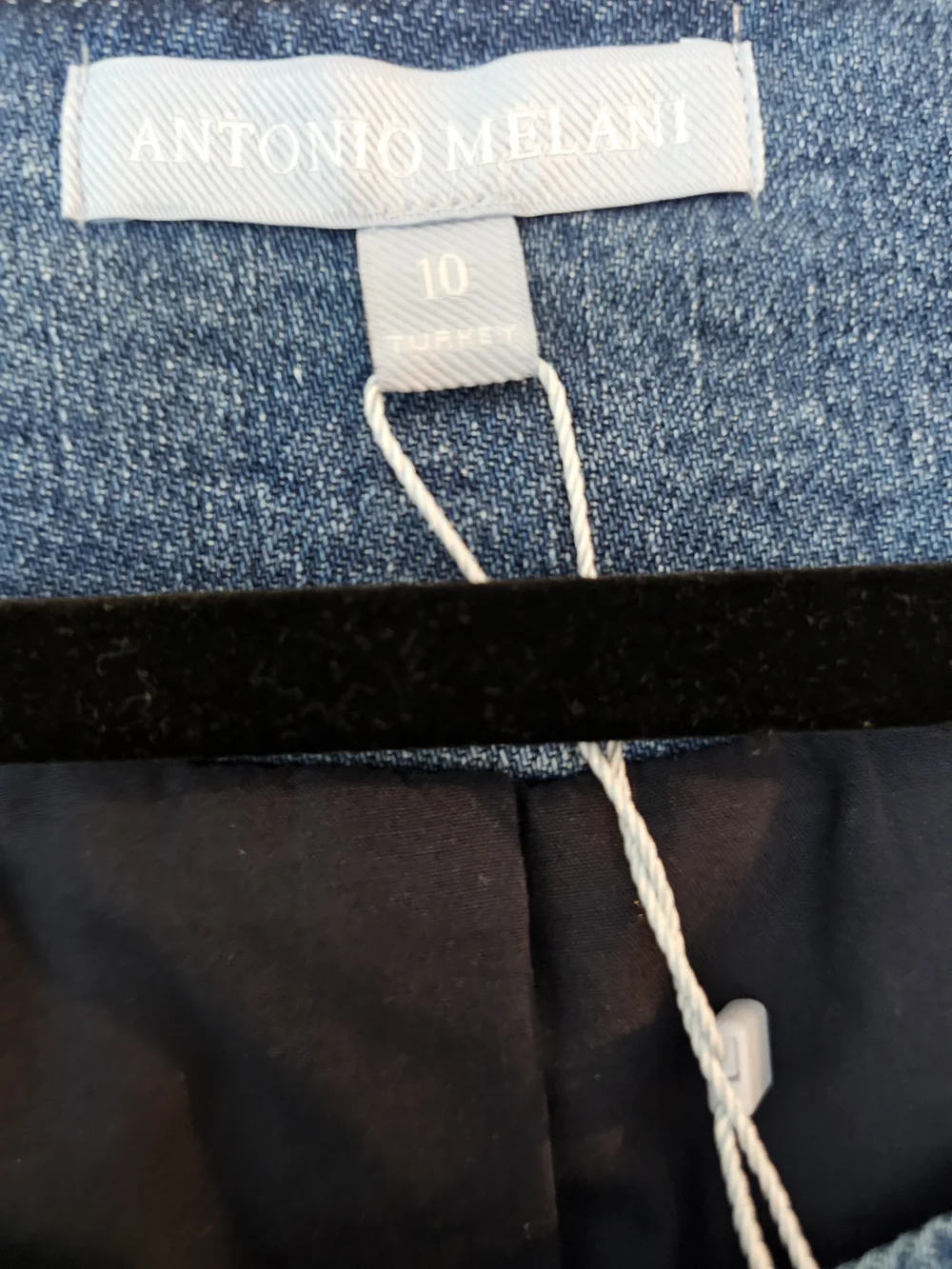 Antonio Melani Sleeveless Denim Vest - Blue - Picture 3 of 6